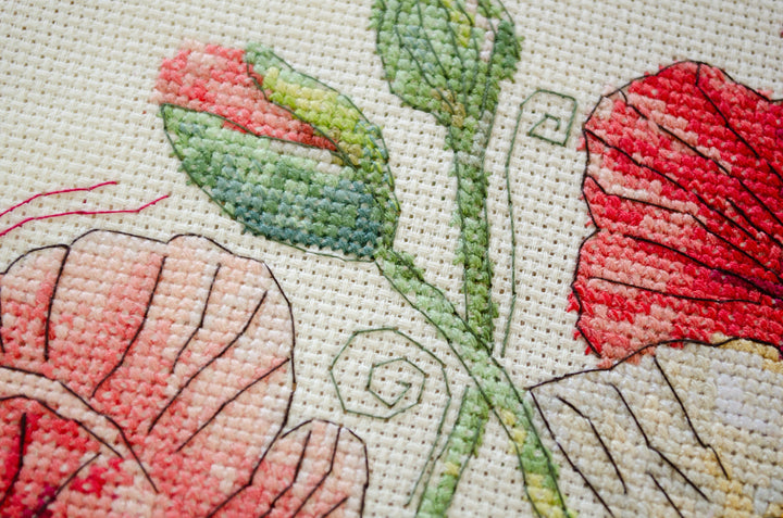 When Poppies Bloom Counted Cross-Stitch Kit by Abris Art AH-299