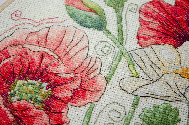 When Poppies Bloom Counted Cross-Stitch Kit by Abris Art AH-299