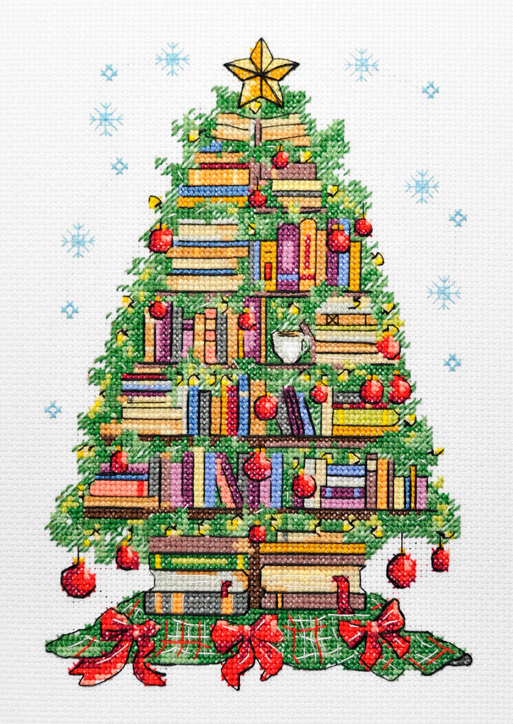 Reader's Christmas Tree Counted Cross-Stitch Kit by Abris Art AH-315