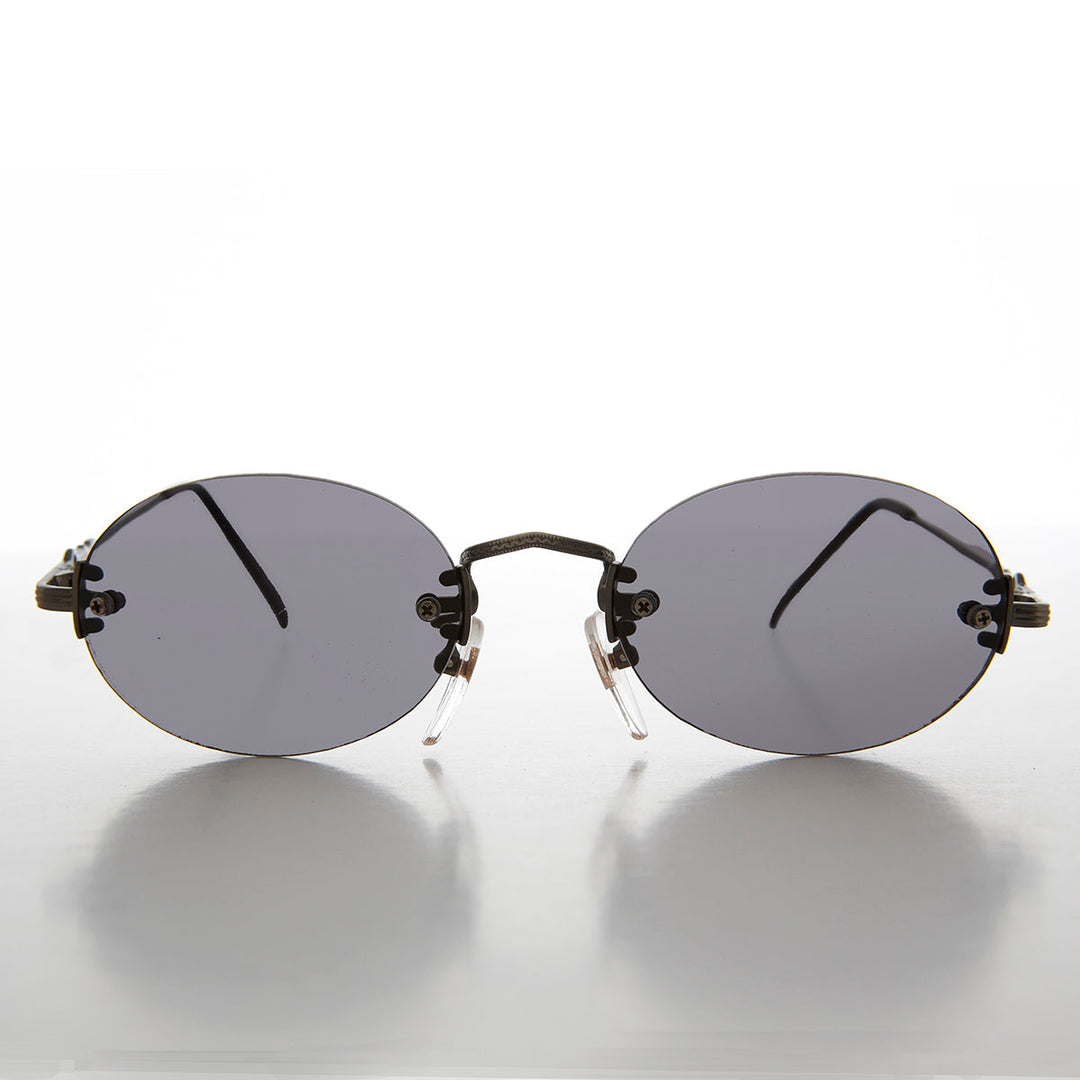 Oval Rimless Minimalistic Vintage Sunglasses - Alpha