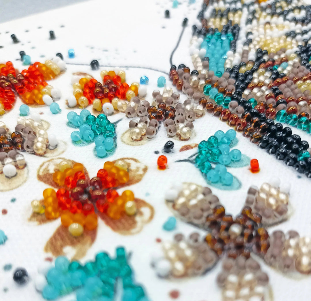 Mini Bead embroidery kit - Tigre wings AM-239