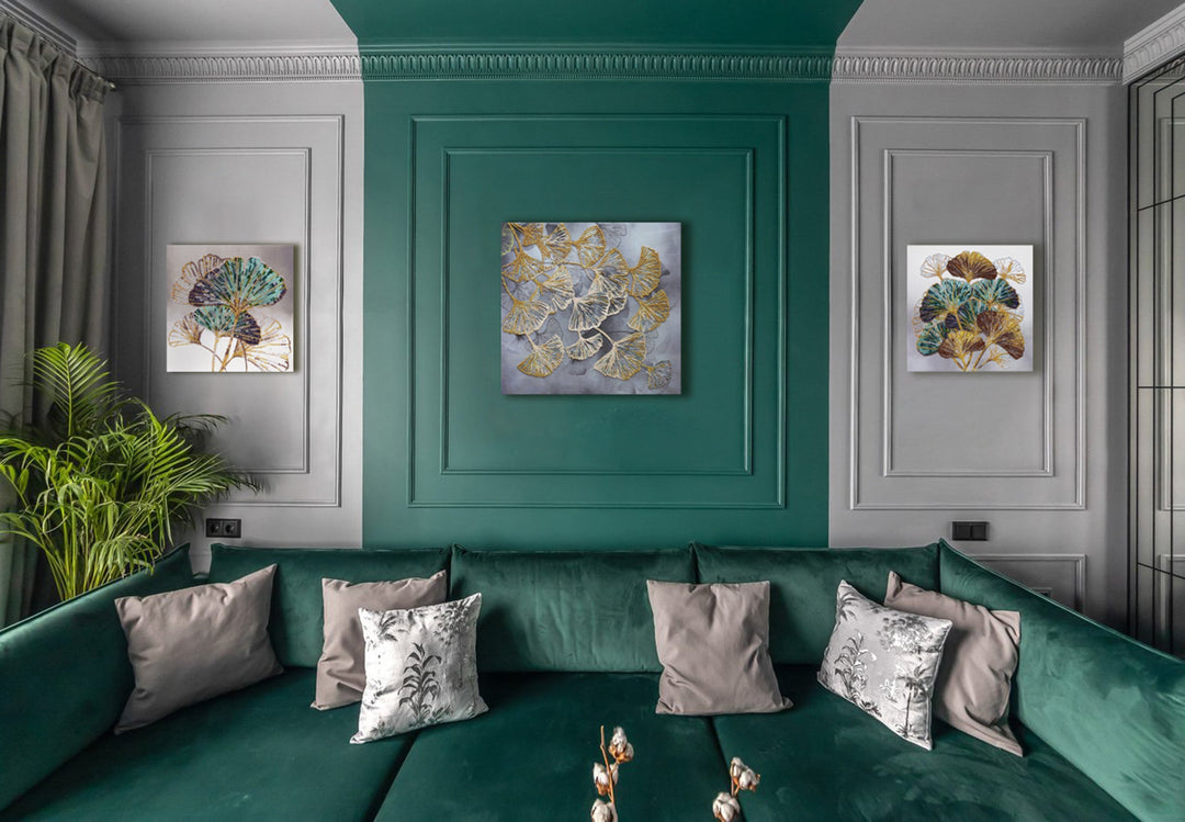 Mid-sized Bead Embroidery kit - Emerald branch