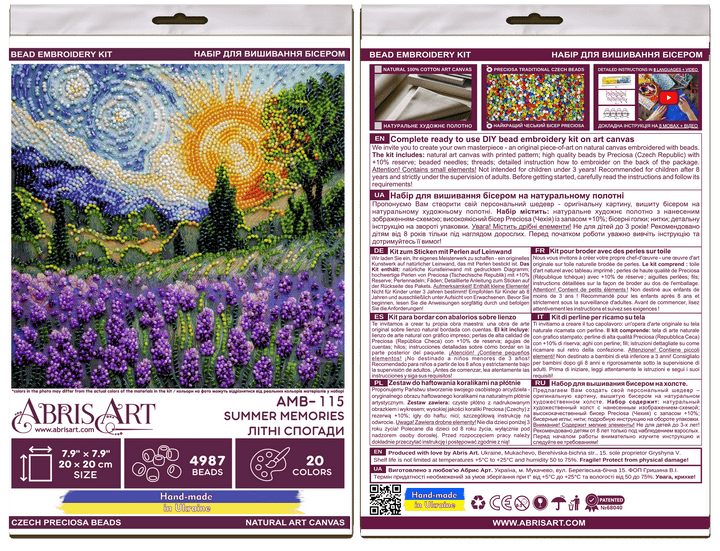 Mid-sized Bead Embroidery kit - Summer memories