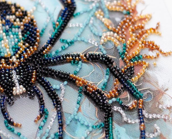 Mid-sized Bead Embroidery kit - Crystal Web