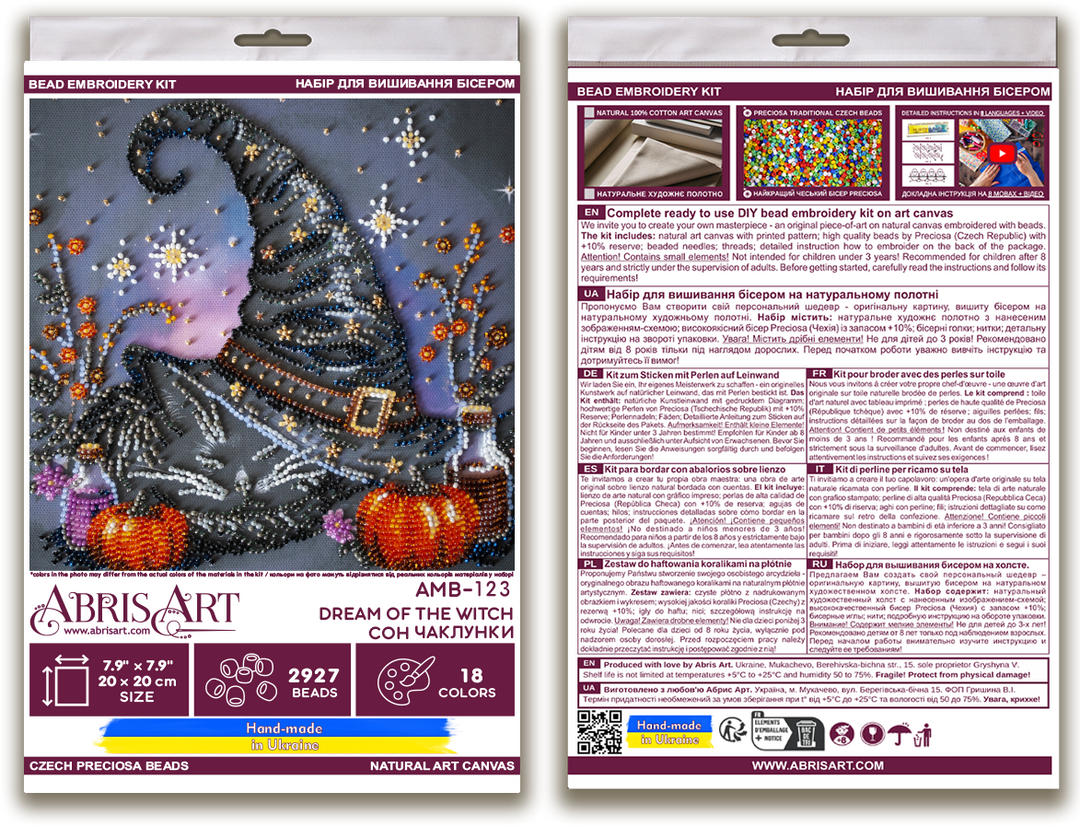 Mid-sized bead embroidery kit - Dream of the Witch AMB-123