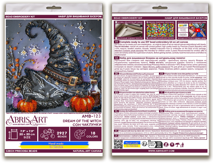 Mid-sized bead embroidery kit - Dream of the Witch AMB-123