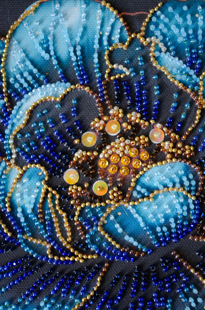 Royal Bloom Mid-Sized Bead Embroidery Kit by Abris Art AMB-124