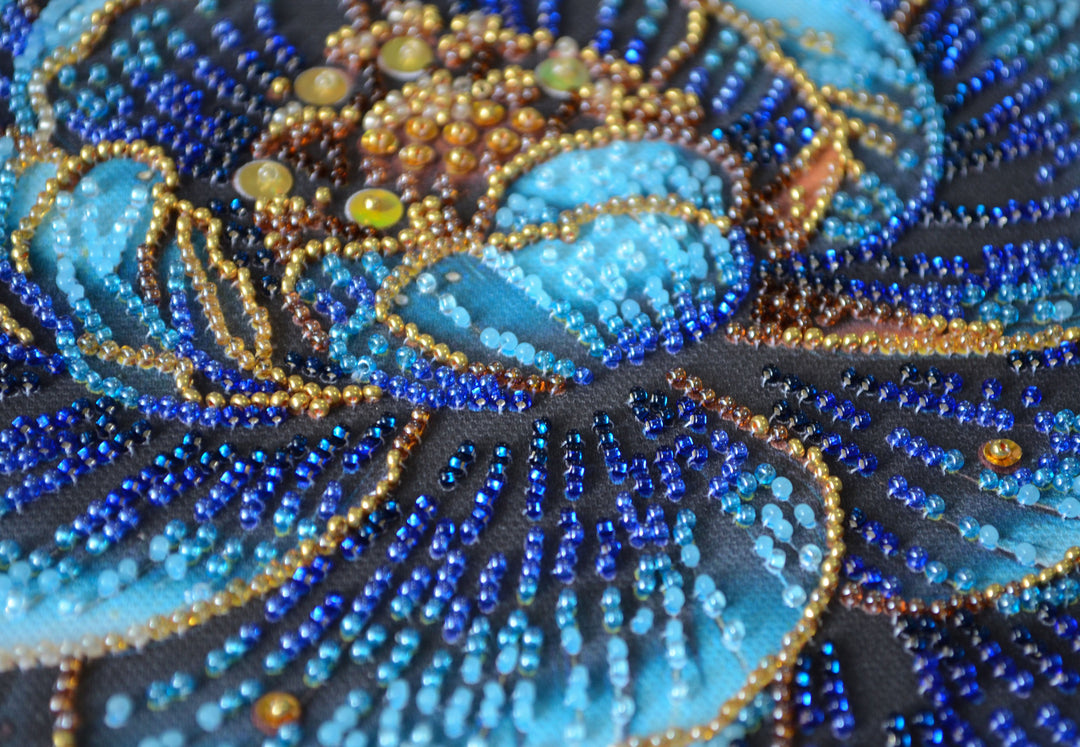 Royal Bloom Mid-Sized Bead Embroidery Kit by Abris Art AMB-124