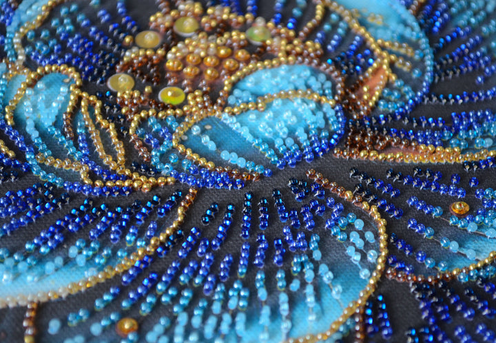 Royal Bloom Mid-Sized Bead Embroidery Kit by Abris Art AMB-124