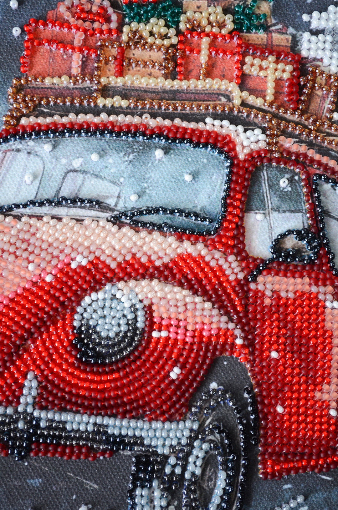 Holiday Delivery Mid-Sized Bead Embroidery Kit by Abris Art AMB-125