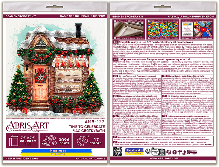 Time to Celebrate Mid-Sized Bead Embroidery Kit by Abris Art AMB-127