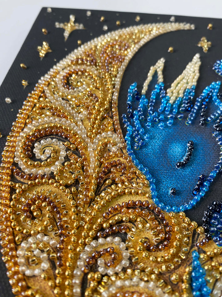 Little One of Moonlit Legends Mid-Sized Bead Embroidery Kit by Abris Art AMB-130