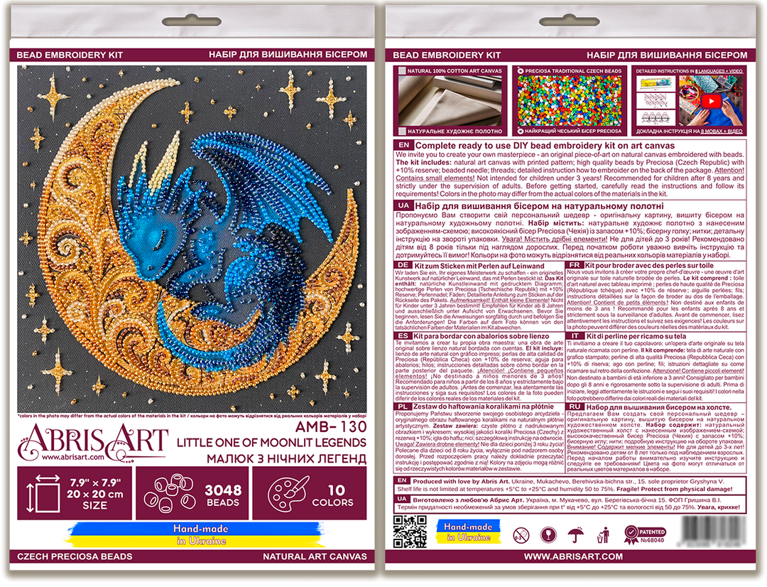 Little One of Moonlit Legends Mid-Sized Bead Embroidery Kit by Abris Art AMB-130