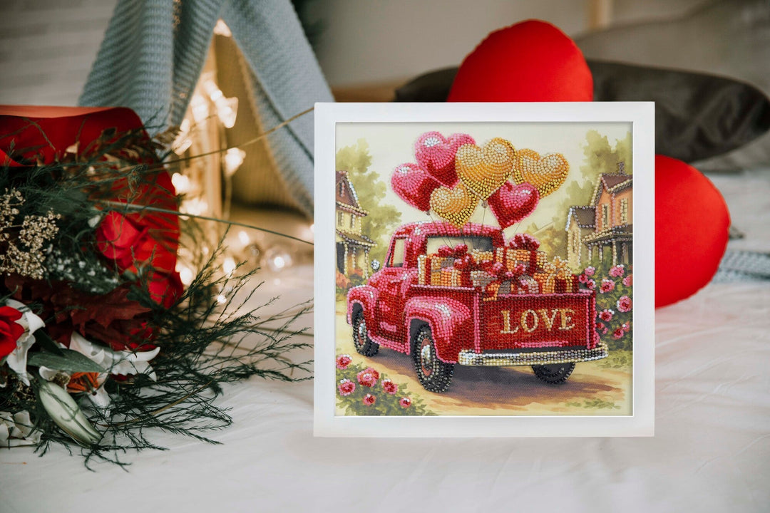 Gift Love Mid-Sized Bead Embroidery Kit by Abris Art AMB-132