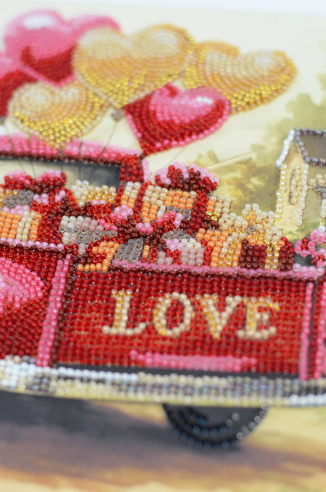 Gift Love Mid-Sized Bead Embroidery Kit by Abris Art AMB-132