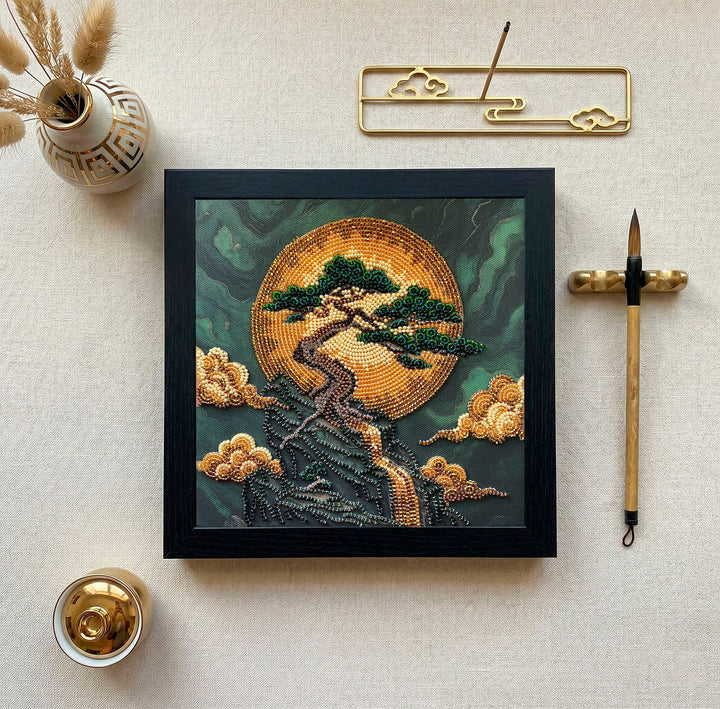 Tree of Wisdom Mid-Sized Bead Embroidery Kit by Abris Art AMB-134