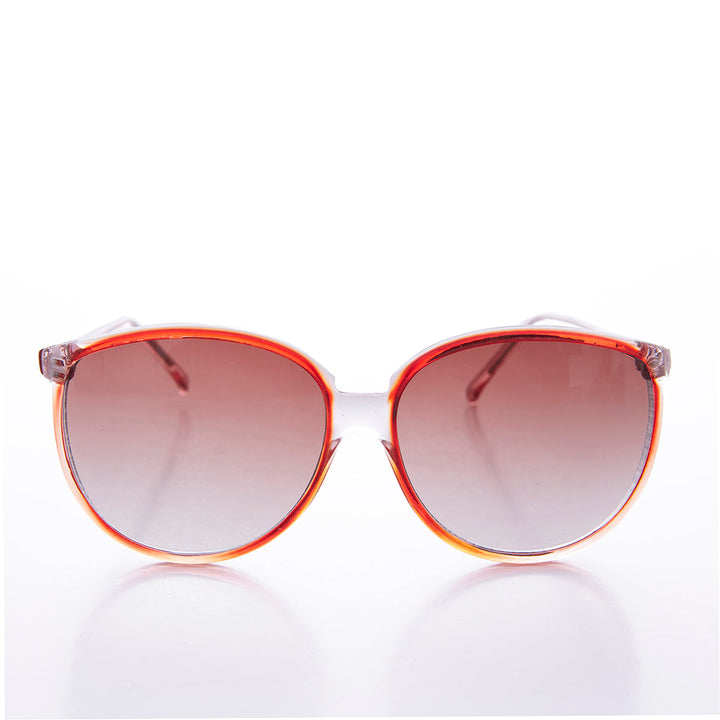 Round Large Women's 80s Vintage Sunglasses - April