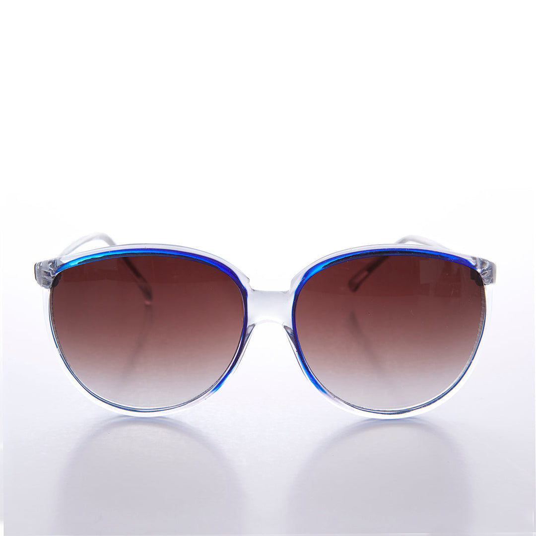 Round Large Women's 80s Vintage Sunglasses - April