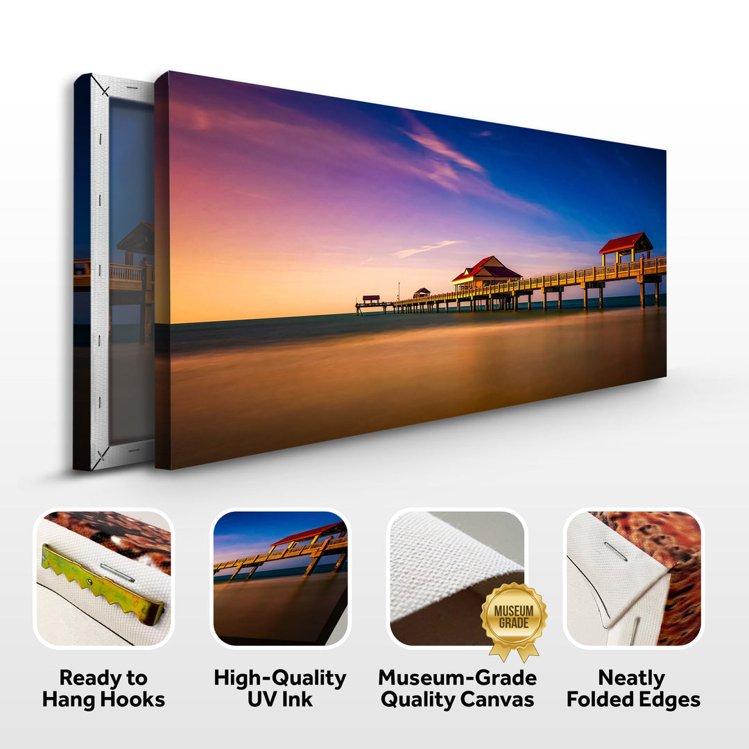 Sunset Near Pier 60 Canvas Wall Art