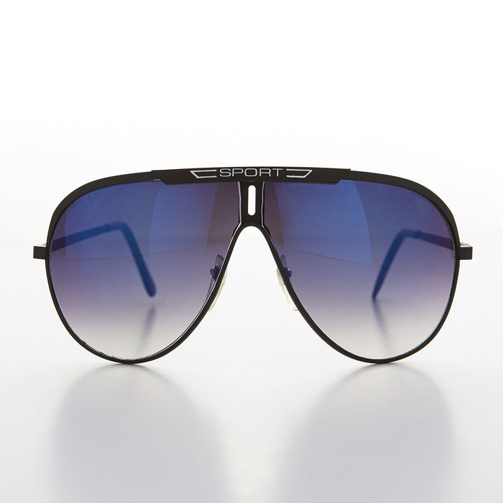 Classic Sport Decal Pilot Vintage Sunglasses - Aspen