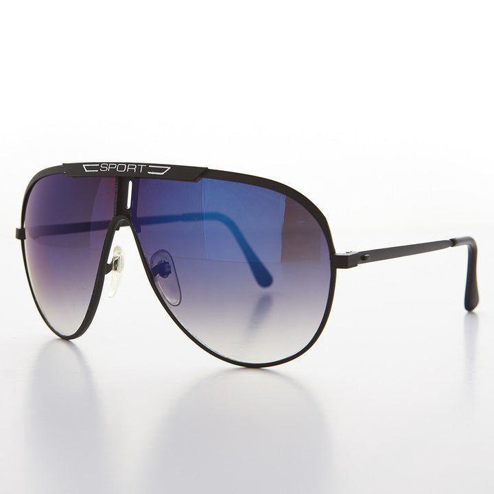 Classic Sport Decal Pilot Vintage Sunglasses - Aspen