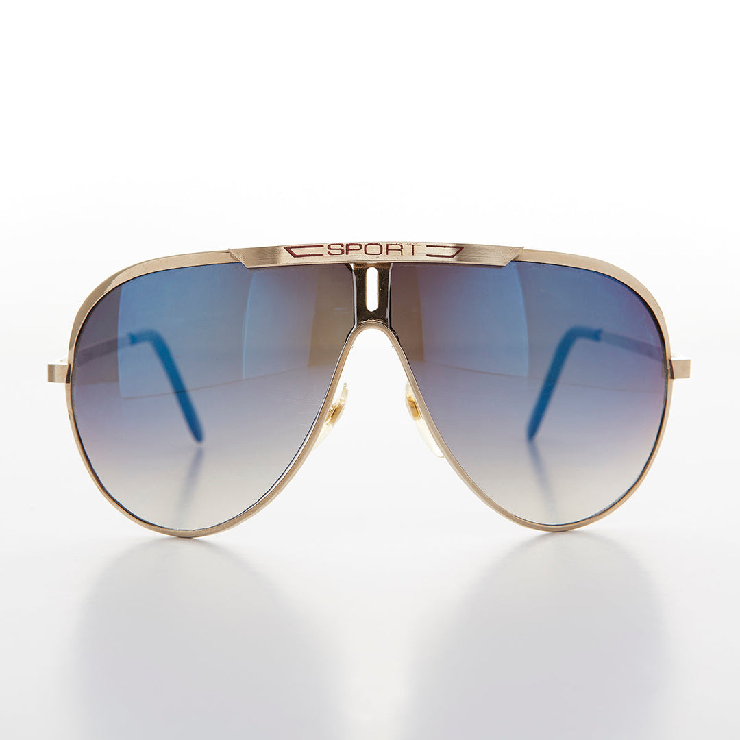 Classic Sport Decal Pilot Vintage Sunglasses - Aspen
