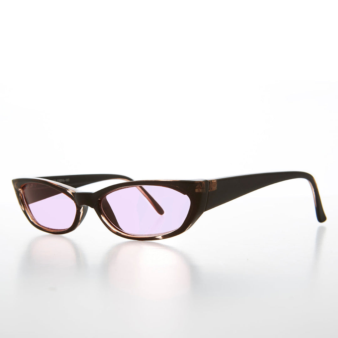 Mod Cat Eye Sunglass with Tinted Lenses - Avalon