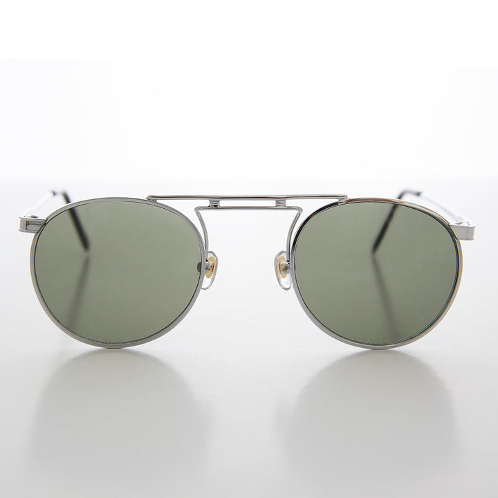 Round Art Deco Vintage Sunglasses - Aztec