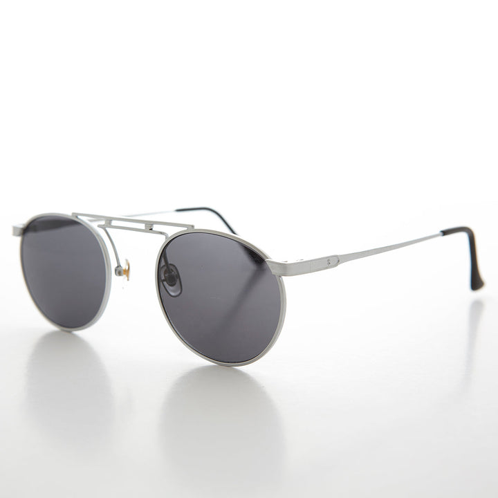 Round Art Deco Vintage Sunglasses - Aztec