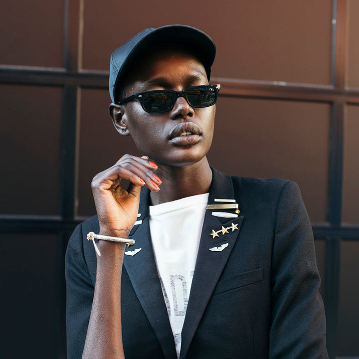 Horn Rim Beatnik Vintage Sunglass Rare Low Profile Style - Wilson