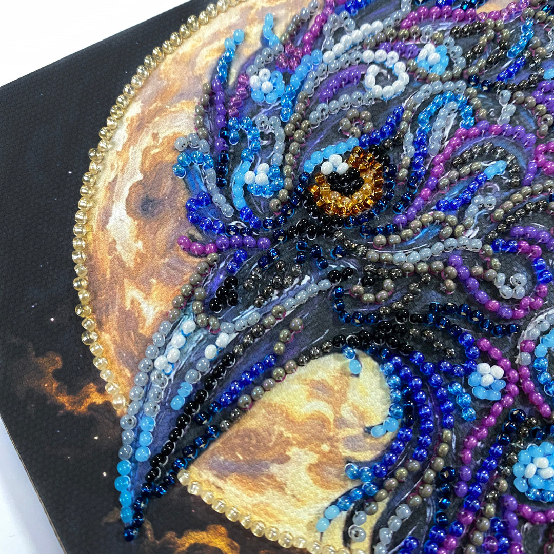 Amber Gaze Mini Bead Embroidery Kit by Abris Art AM-270