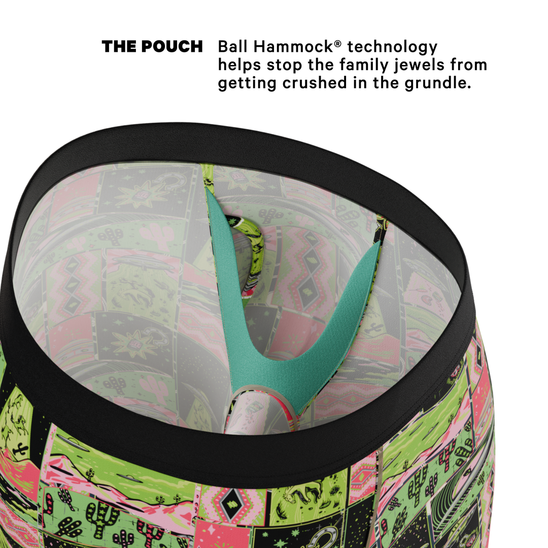 The Area 51 | Retro-Futuristic Alien Long Leg Ball Hammock® Pouch Underwear With Fly