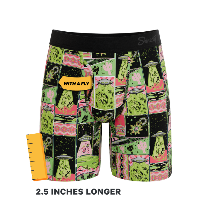 The Area 51 | Retro-Futuristic Alien Long Leg Ball Hammock® Pouch Underwear With Fly