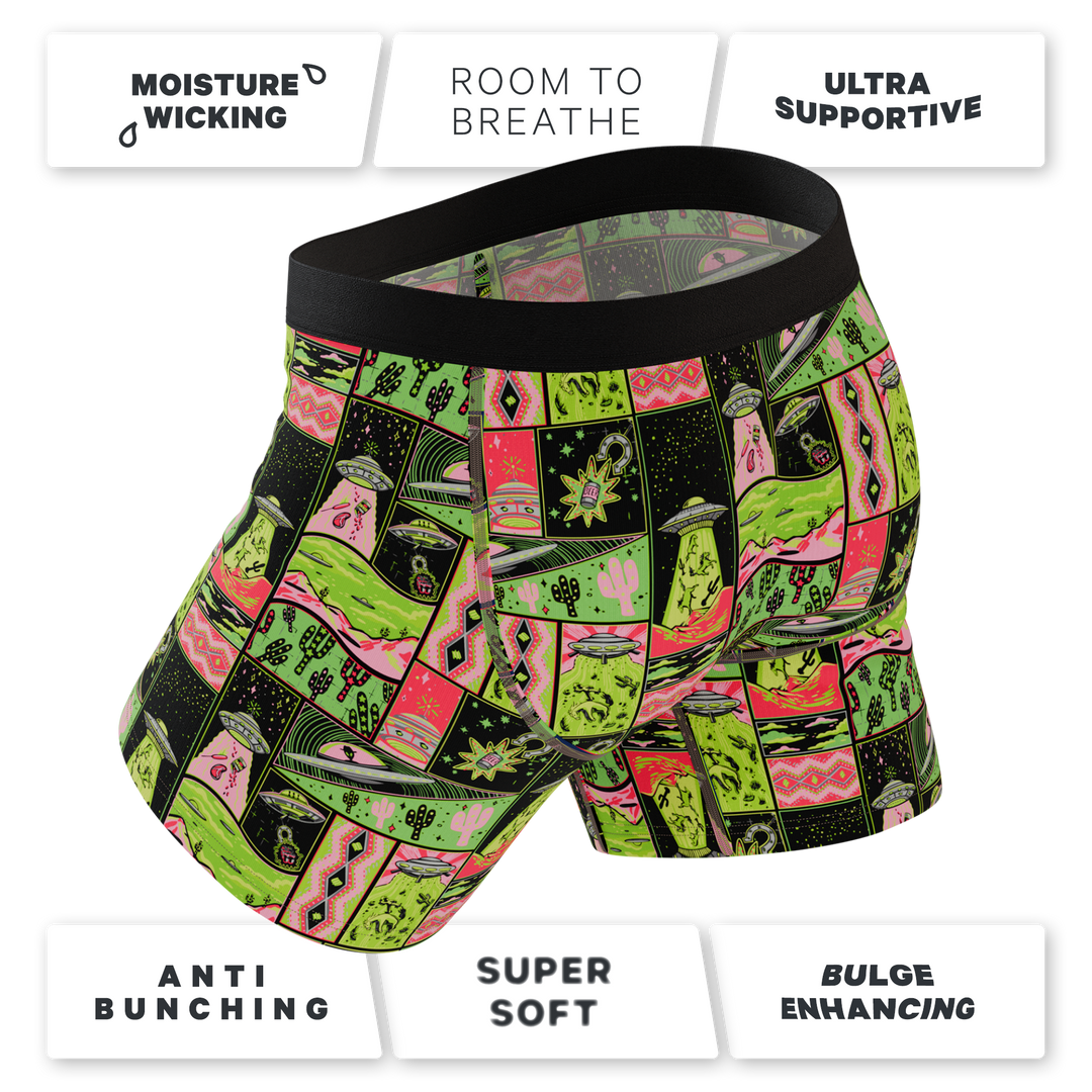 The Area 51 | Retro-Futuristic Alien Ball Hammock® Pouch Underwear With Fly