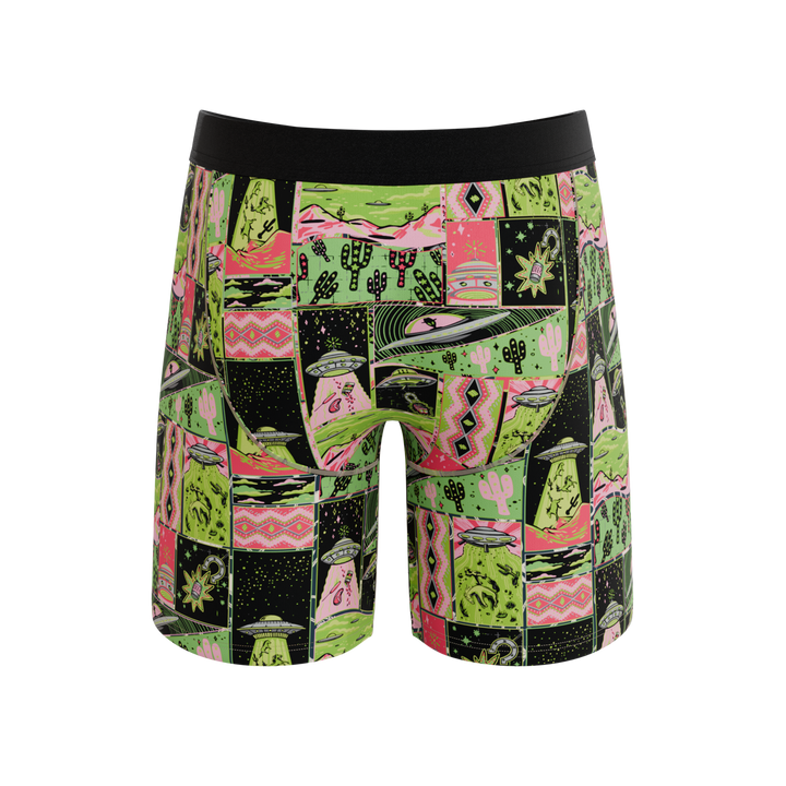 The Area 51 | Retro-Futuristic Alien Long Leg Ball Hammock® Pouch Underwear With Fly