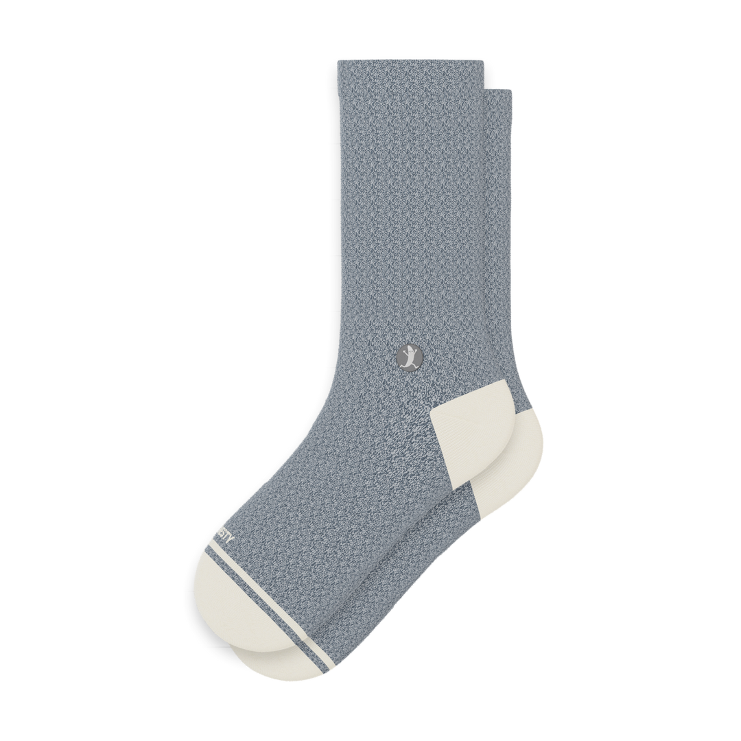 The Asteroid | Blue Marl Heel Hammock™ Crew Socks