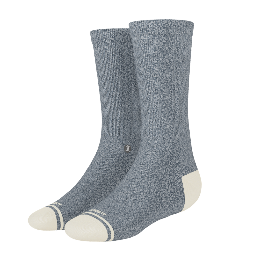The Asteroid | Blue Marl Heel Hammock™ Crew Socks