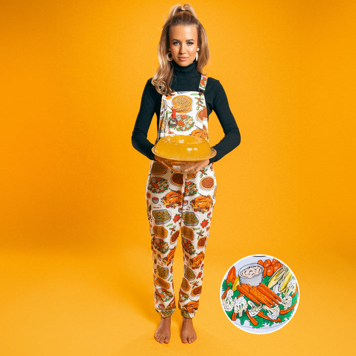 The Spread | White Thanksgiving Women's Pajamaralls®