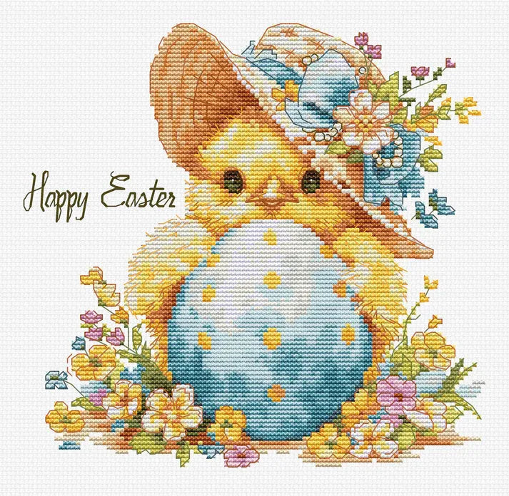 The Happy Chicken¬¨‚Ä† B1412L Counted Cross-Stitch Kit