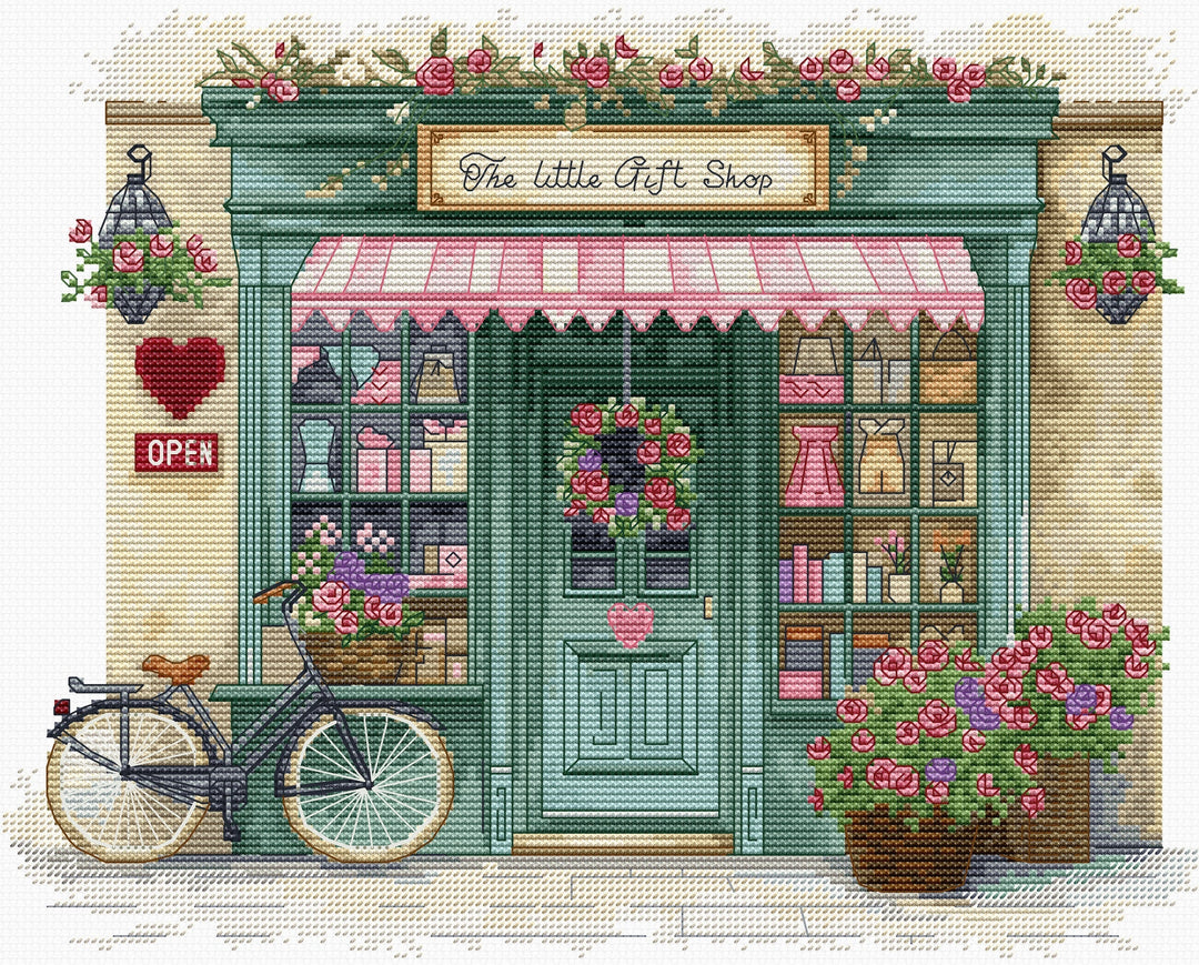 The Little Gift Shop Counted Cross-Stitch Kit by Luca-S B1429L