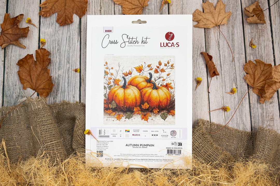 Autumn Pumpkin Counted Cross-Stitch Kit by Luca-S B1434L