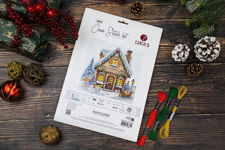 Santa'S Shop Counted Cross-Stitch Kit by Luca-S B1435L
