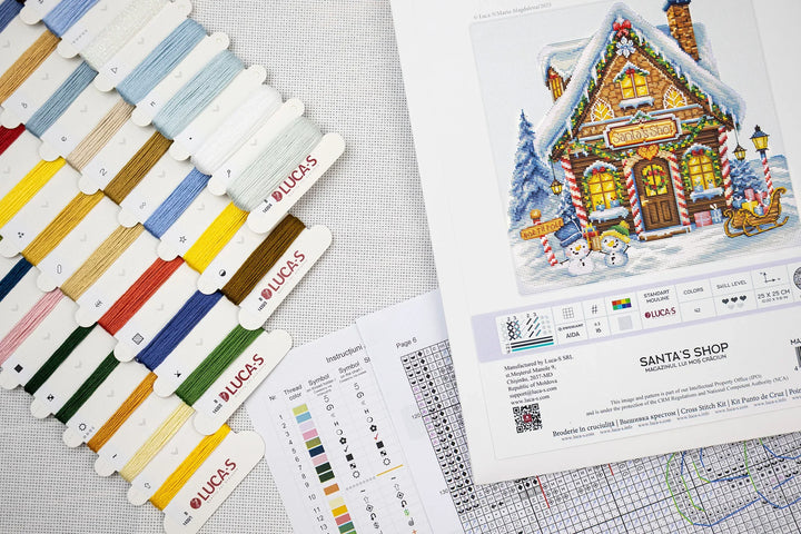 Santa'S Shop Counted Cross-Stitch Kit by Luca-S B1435L