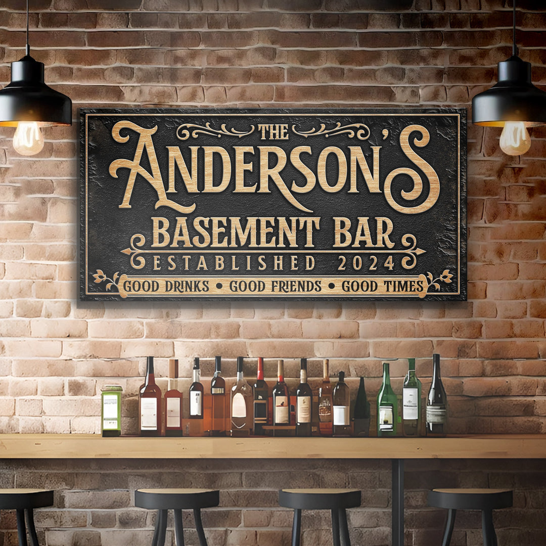 Custom Basement Bar Sign III