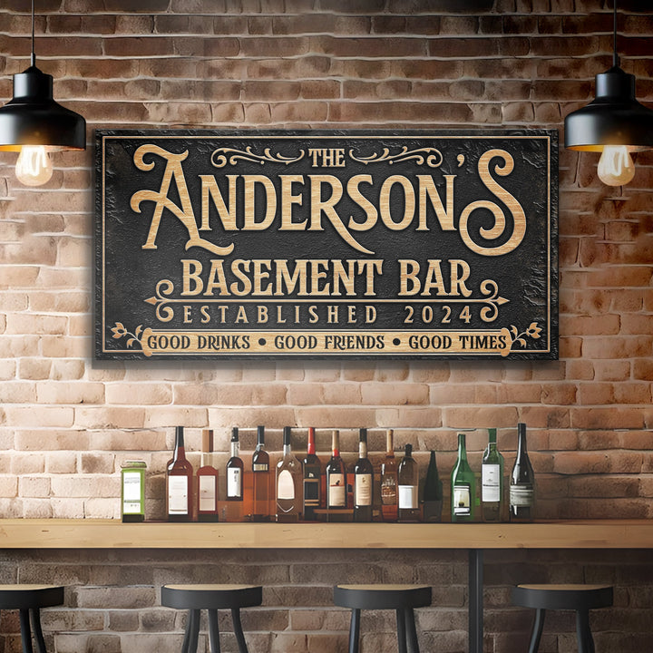 Custom Basement Bar Sign III