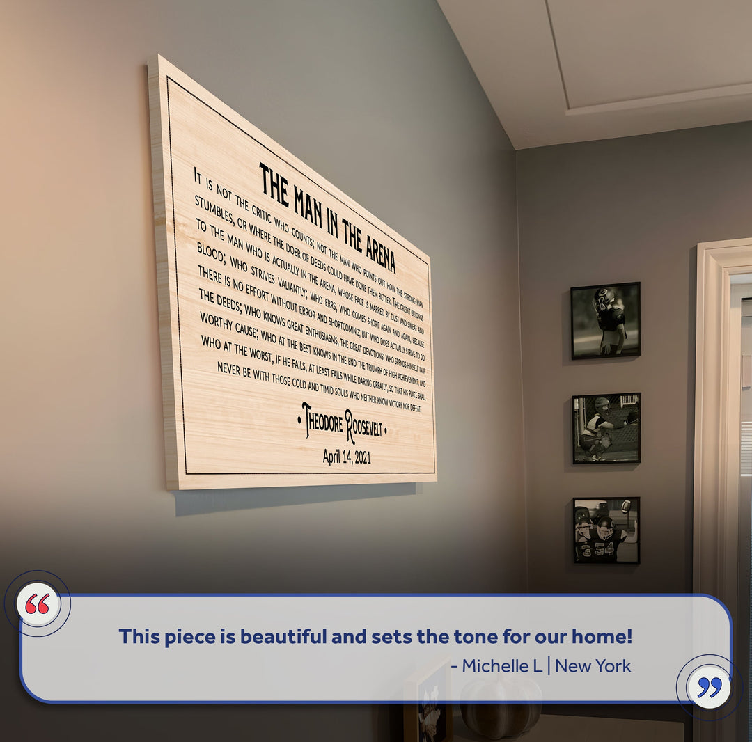 The Man In The Arena Sign IV