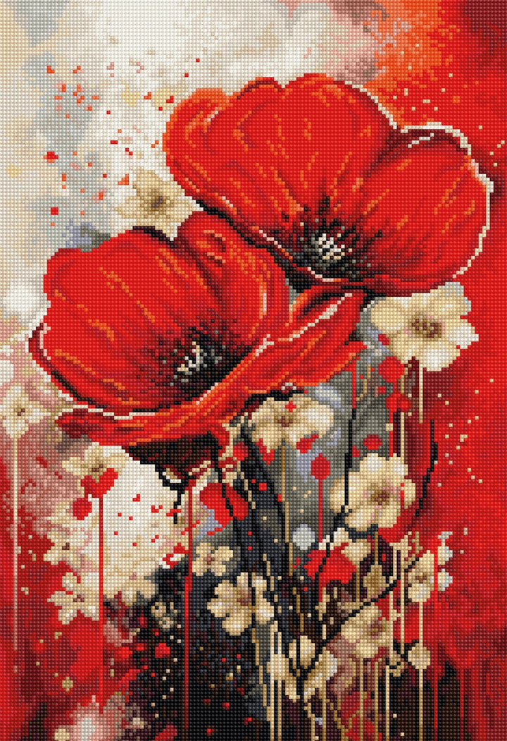 The Dance of The Poppies B7046L Counted Cross-Stitch Kit