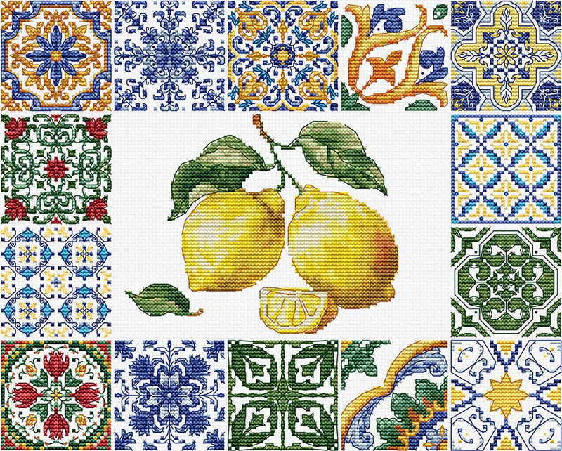 Lemon Essence of the Mediterranean Counted Cross-Stitch Kit by Luca-S B7049L