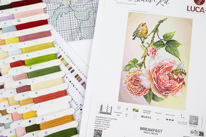 Breakfast Counted Cross-Stitch Kit by Luca-S B7053L