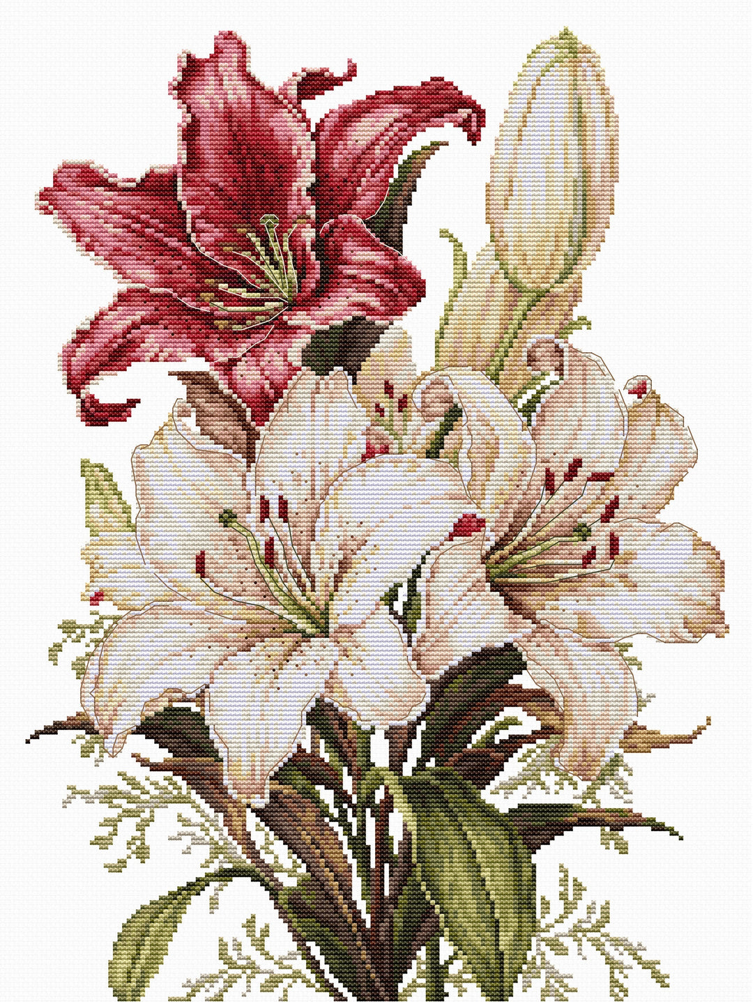 The scent of Lilies Counted Cross-Stitch Kit by Luca-S B7054L